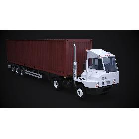 Port Tractor and Container Trailer model